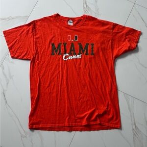 Men’s Jerzees Miami Hurricanes XL Short Sleeve Orange TShirt